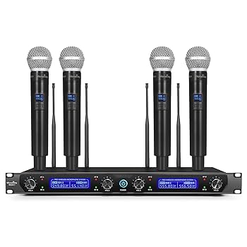 Amazon.com: MicrocKing Wireless Microphone System, with 4